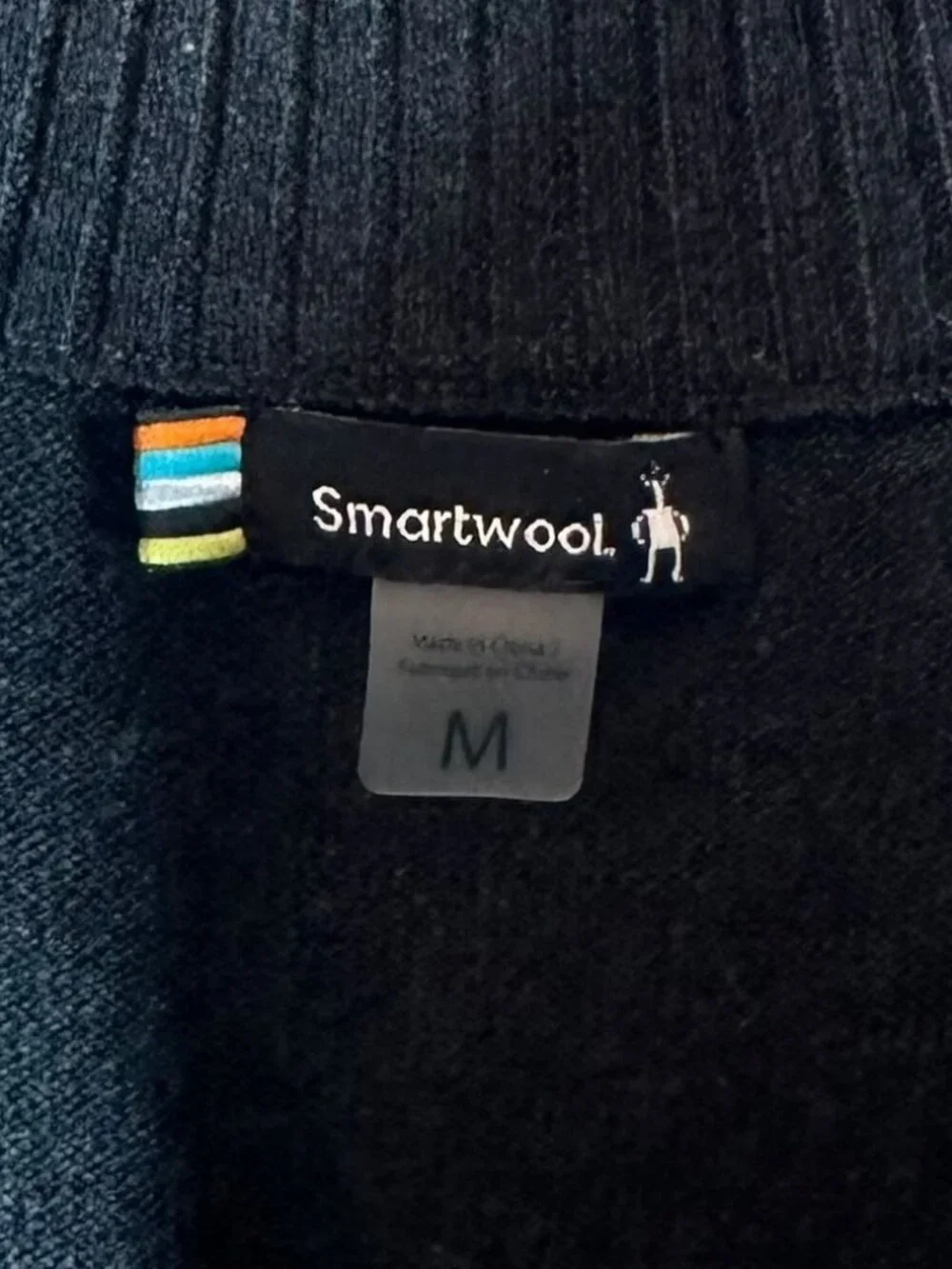 Smartwool Charcoal Gray 1/4 Zip Merino Wool Sweater Men's Size M